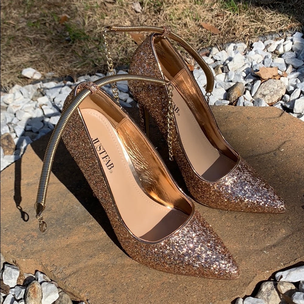 Justfab glitter stiletto heels